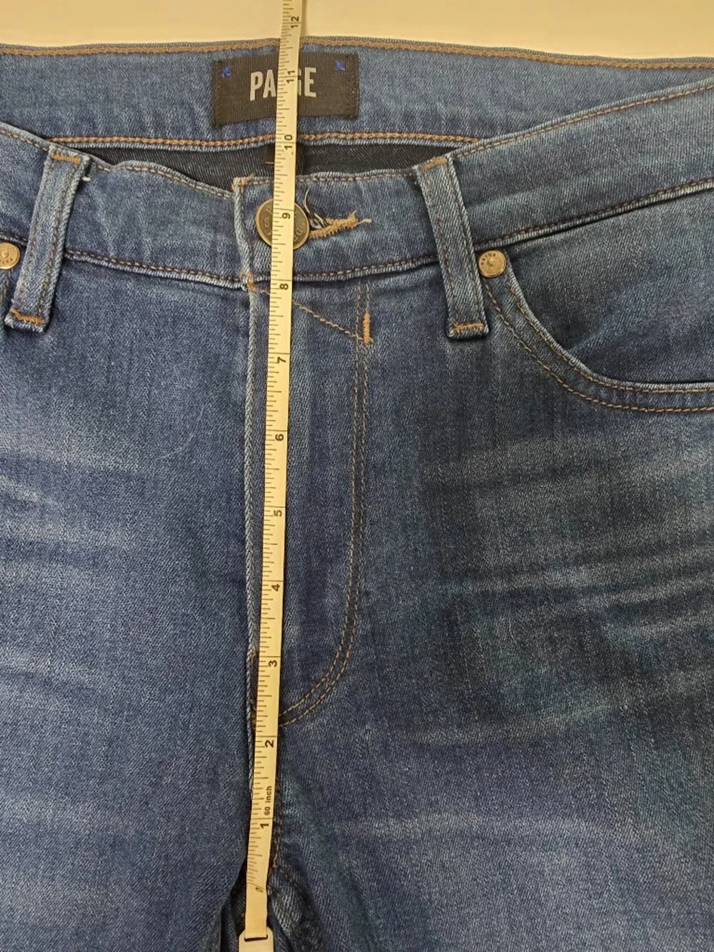 PAIGE Lennox Slim Jeans Size 31 Medium Wash Denim Men